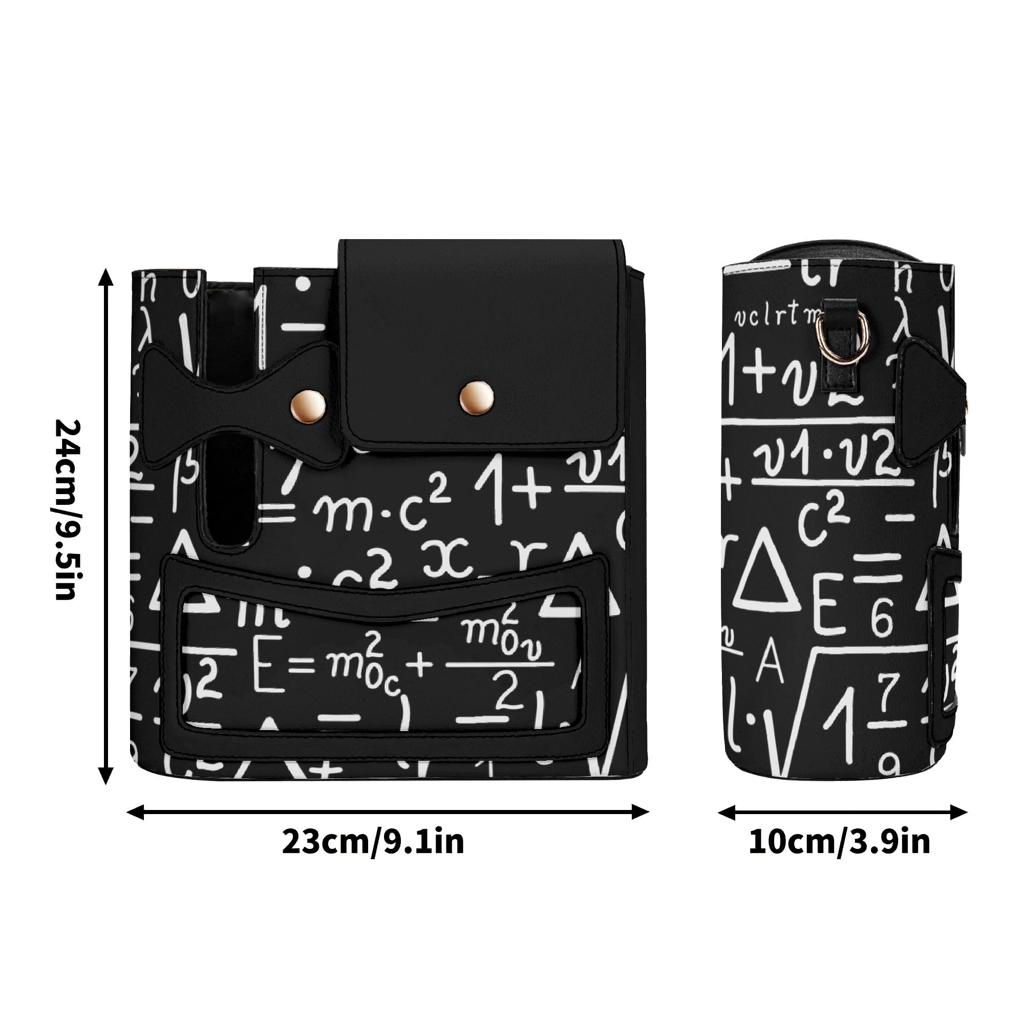 Mathematics Crossbody Water Bottle Storage Bag Water Bottle Storage Handbag Maths Printed Offshore