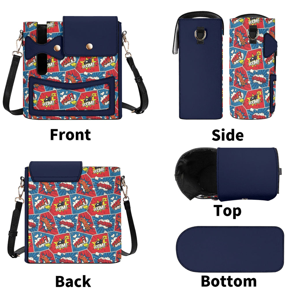 Comic Book Pop Crossbody Water Bottle Storage Bag Water Bottle Storage Handbag comic Printed Offshore