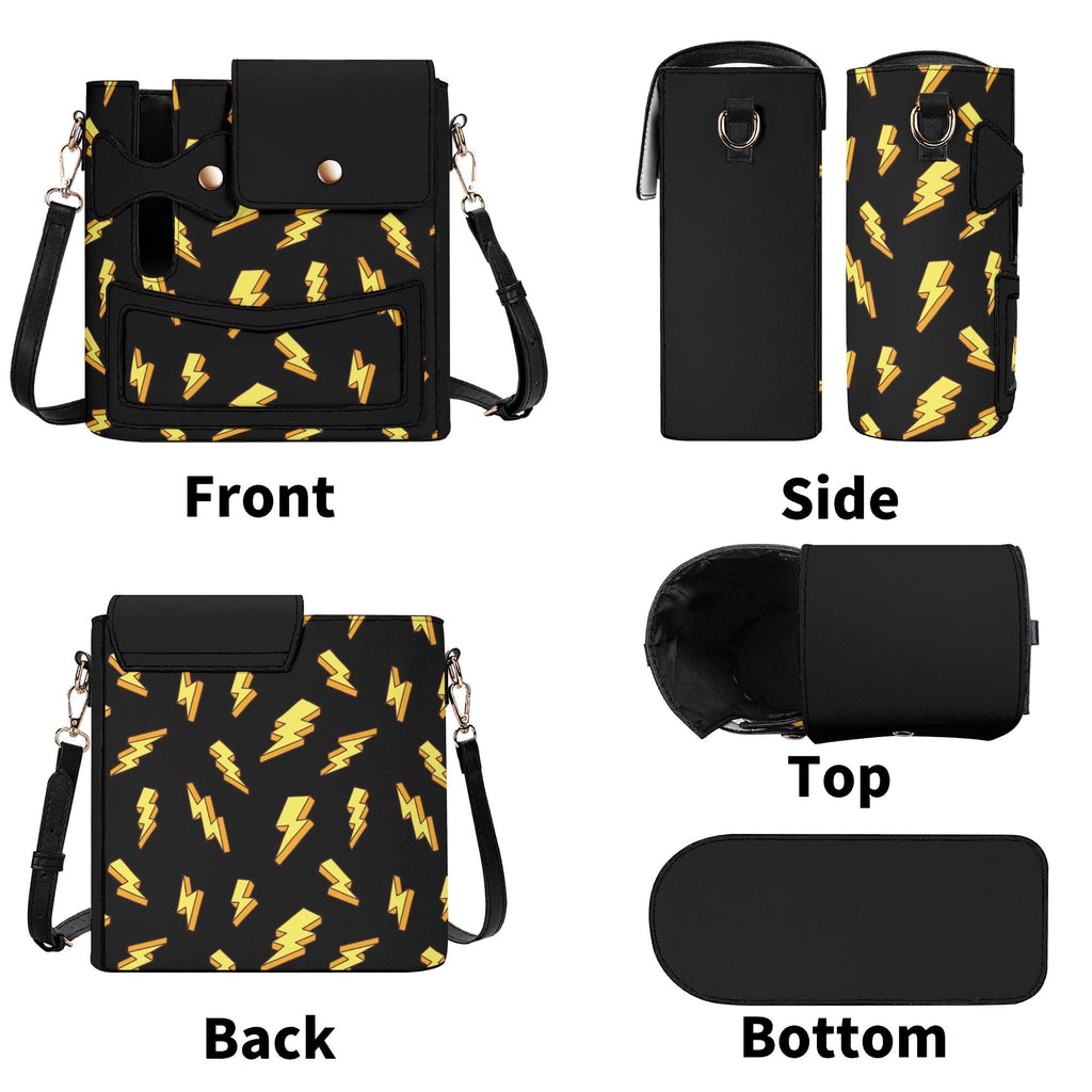 Lightning Bolts Crossbody Water Bottle Storage Bag Water Bottle Storage Handbag comic Printed Offshore