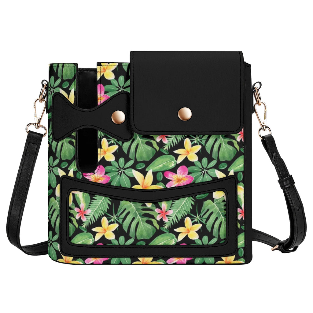 Frangipani Crossbody Water Bottle Storage Bag Default Title Water Bottle Storage Handbag Plants Printed Offshore