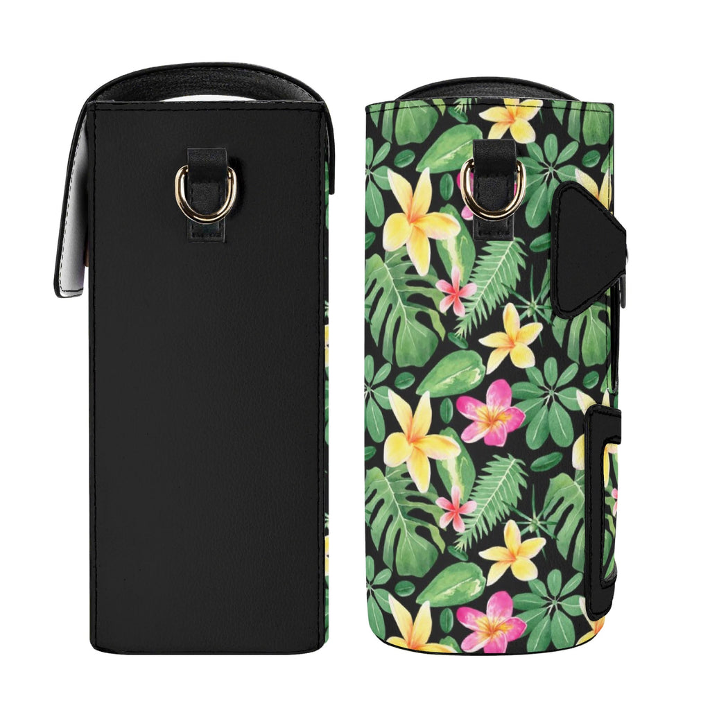 Frangipani Crossbody Water Bottle Storage Bag Water Bottle Storage Handbag Plants Printed Offshore