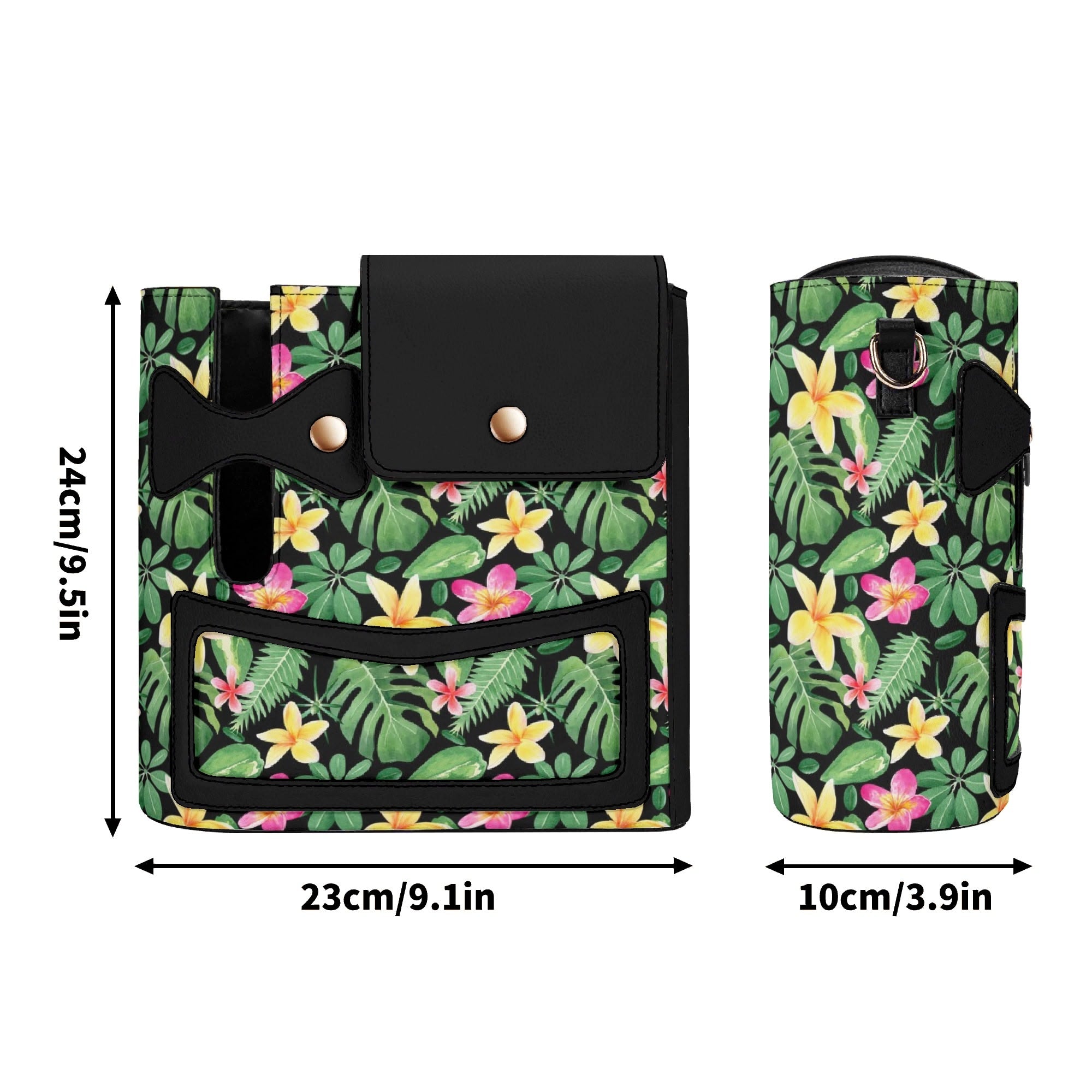 Frangipani Crossbody Water Bottle Storage Bag Water Bottle Storage Handbag Plants Printed Offshore