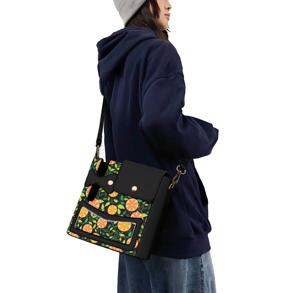 Oranges Crossbody Water Bottle Storage Bag Water Bottle Storage Handbag Food Printed Offshore