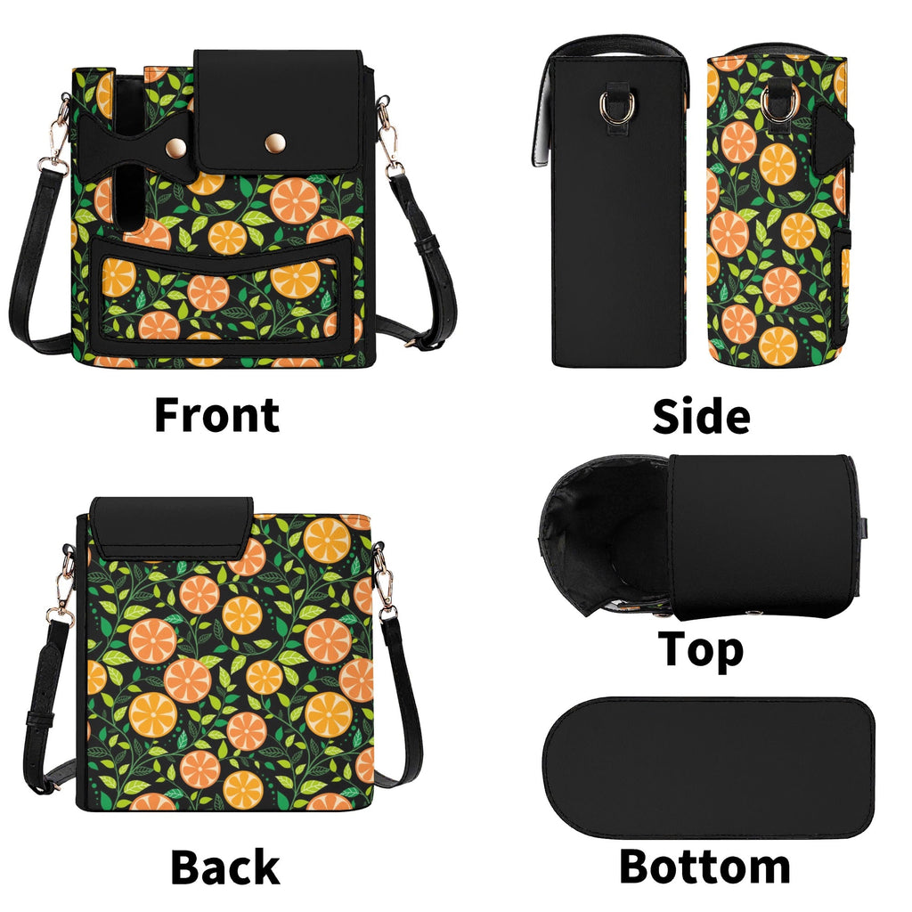 Oranges Crossbody Water Bottle Storage Bag Water Bottle Storage Handbag Food Printed Offshore