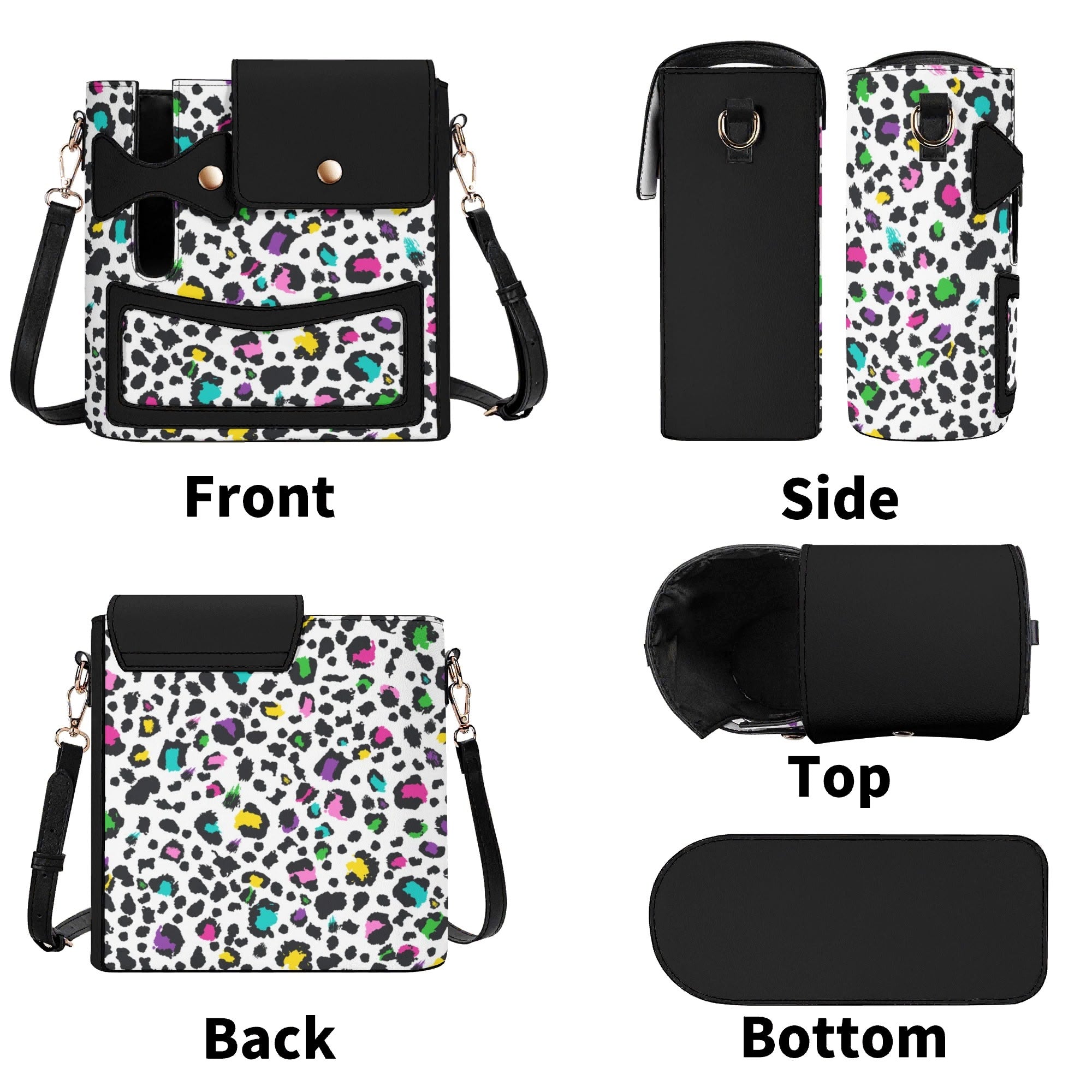 Animal Print In Colour Crossbody Water Bottle Storage Bag Water Bottle Storage Handbag animal Printed Offshore