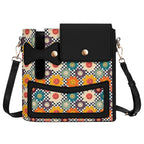 Happy Retro Flowers Crossbody Water Bottle Storage Bag Default Title Water Bottle Storage Handbag Printed Offshore Retro