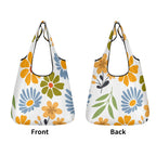 Boho Flowers 3 Pack of Foldable Shopping Bags 3-Pack Shopping Bags Plants Printed Offshore