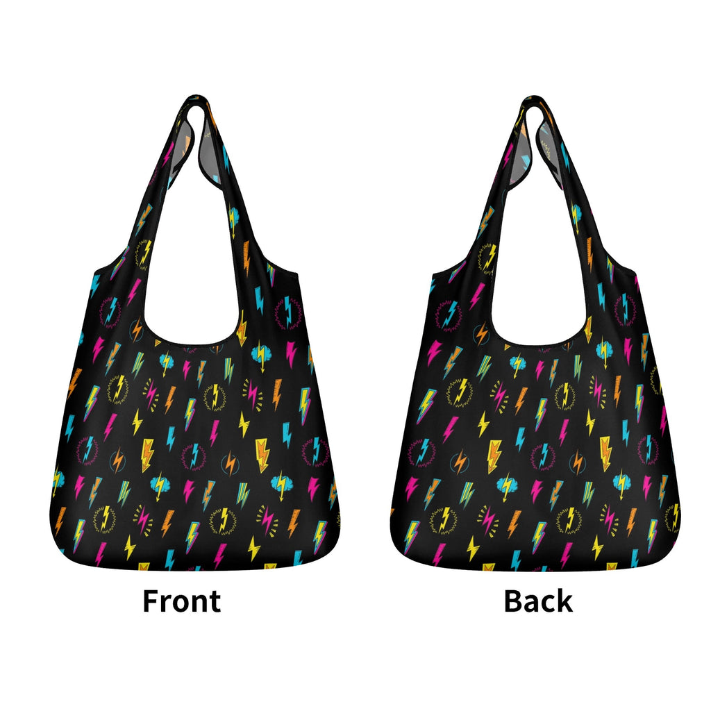 Fun Lightning 3 Pack of Foldable Shopping Bags 3-Pack Shopping Bags comic Printed Offshore