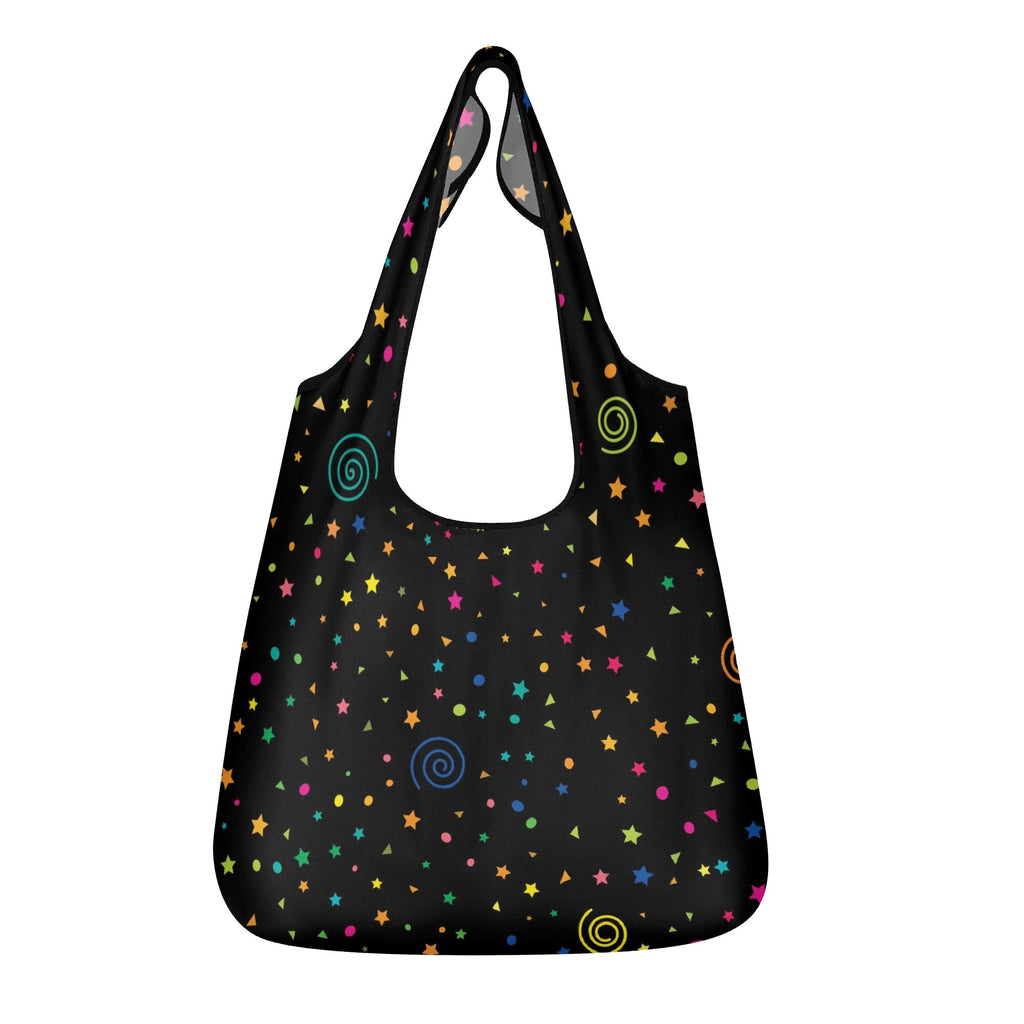 Stars And Swirls 3 Pack of Foldable Shopping Bags Default Title 3-Pack Shopping Bags Printed Offshore