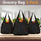Stars And Swirls 3 Pack of Foldable Shopping Bags 3-Pack Shopping Bags Printed Offshore