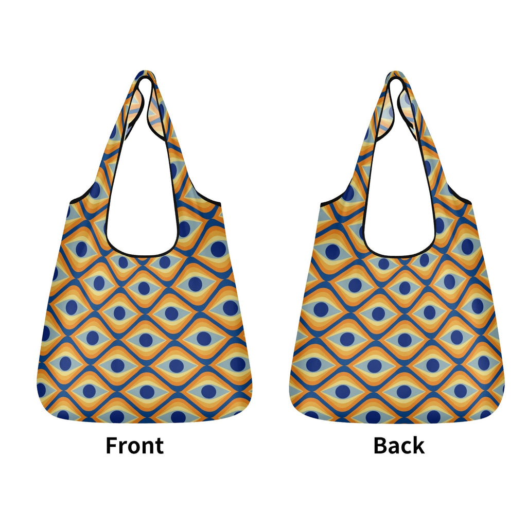 Retro Eyes 3 Pack of Foldable Shopping Bags 3-Pack Shopping Bags Printed Offshore Retro