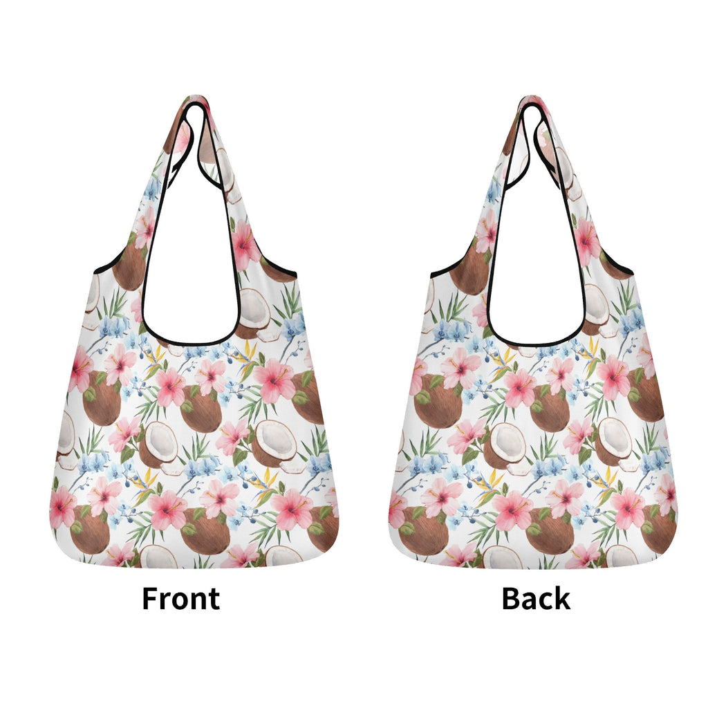 Coconuts 3 Pack of Foldable Shopping Bags 3-Pack Shopping Bags Food Printed Offshore