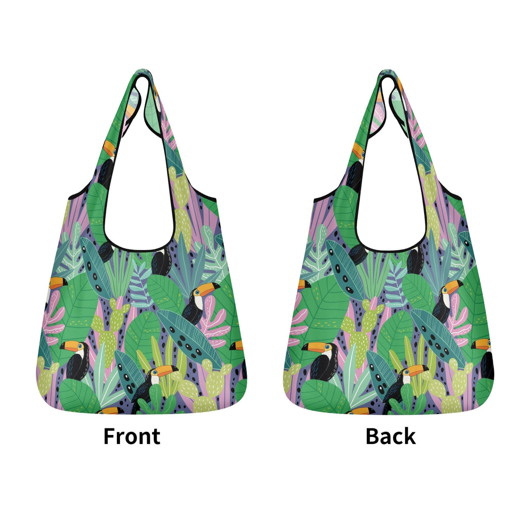 Bright Toucans 3 Pack of Foldable Shopping Bags 3-Pack Shopping Bags animal Printed Offshore