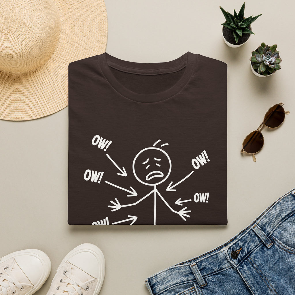 Ow! Everything Hurts Stick Figure Unisex T-Shirt Unisex Adult T-shirt Globally Fulfilled
