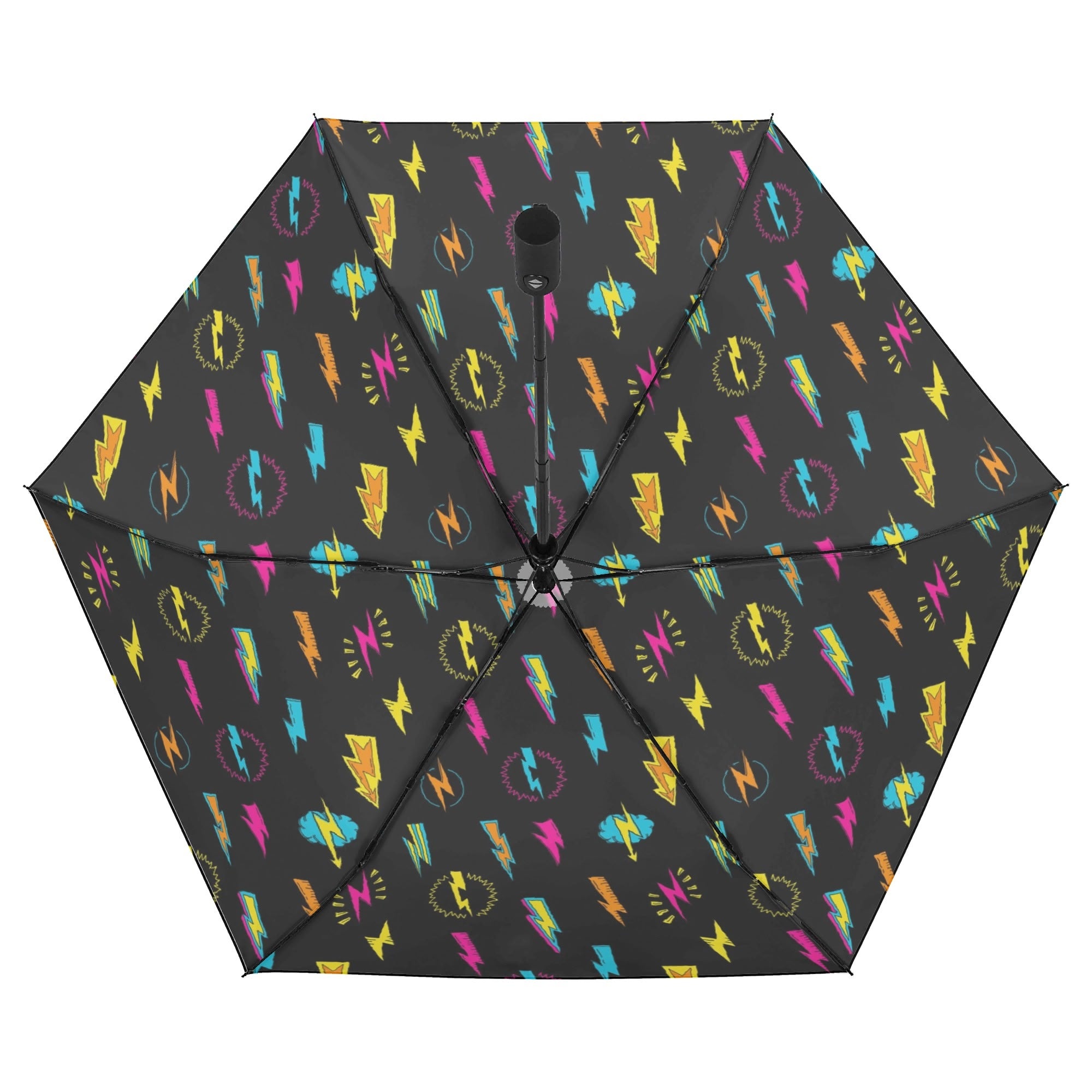 Fun Lightning Compact Automatic Umbrella Compact Automatic Umbrella comic Printed Offshore