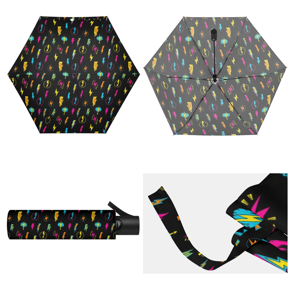 Fun Lightning Compact Automatic Umbrella Compact Automatic Umbrella comic Printed Offshore