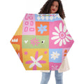 Flower Patchwork Compact Automatic Umbrella Default Title Compact Automatic Umbrella Plants Printed Offshore
