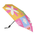 Flower Patchwork Compact Automatic Umbrella Compact Automatic Umbrella Plants Printed Offshore