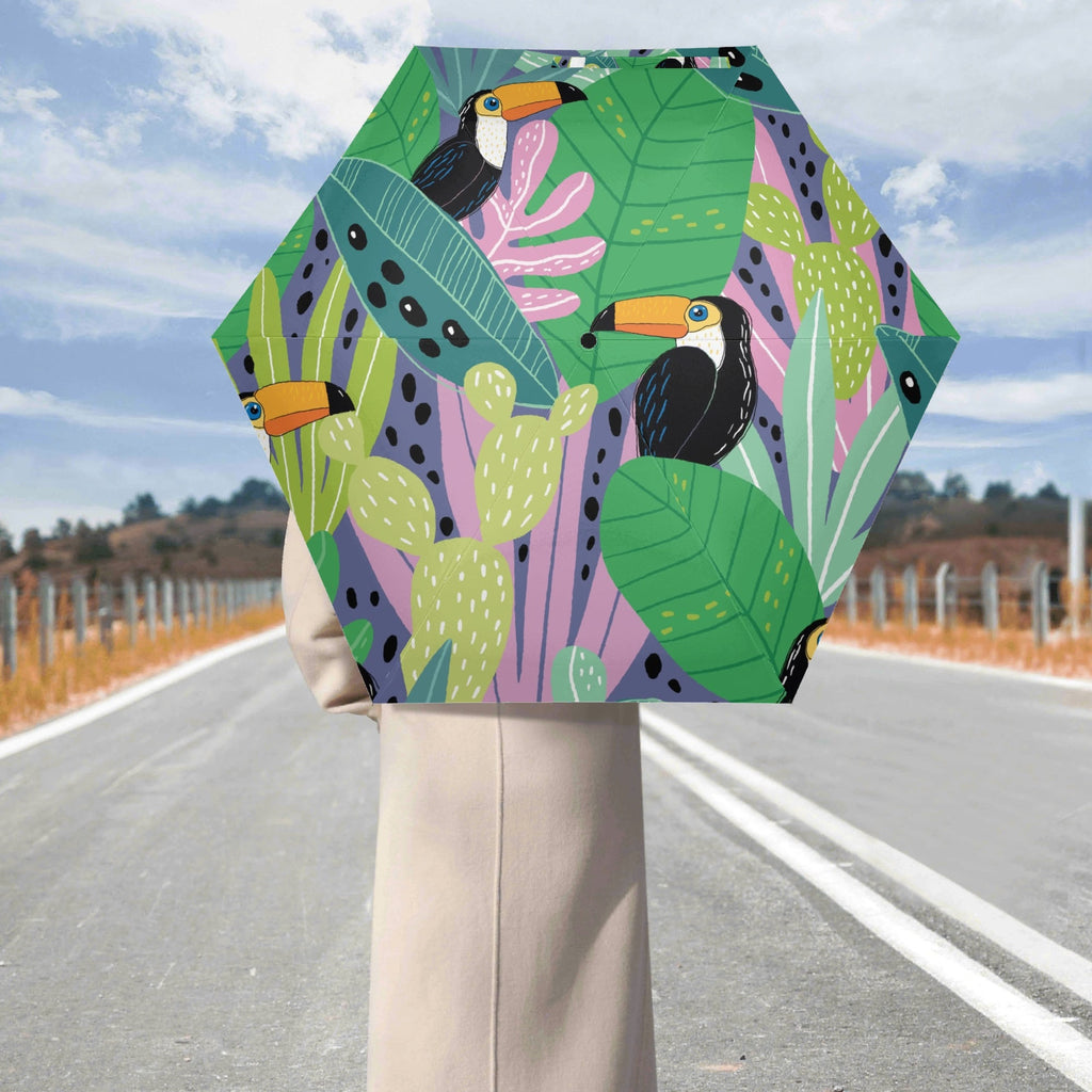 Bright Toucans Compact Automatic Umbrella Compact Automatic Umbrella animal Printed Offshore