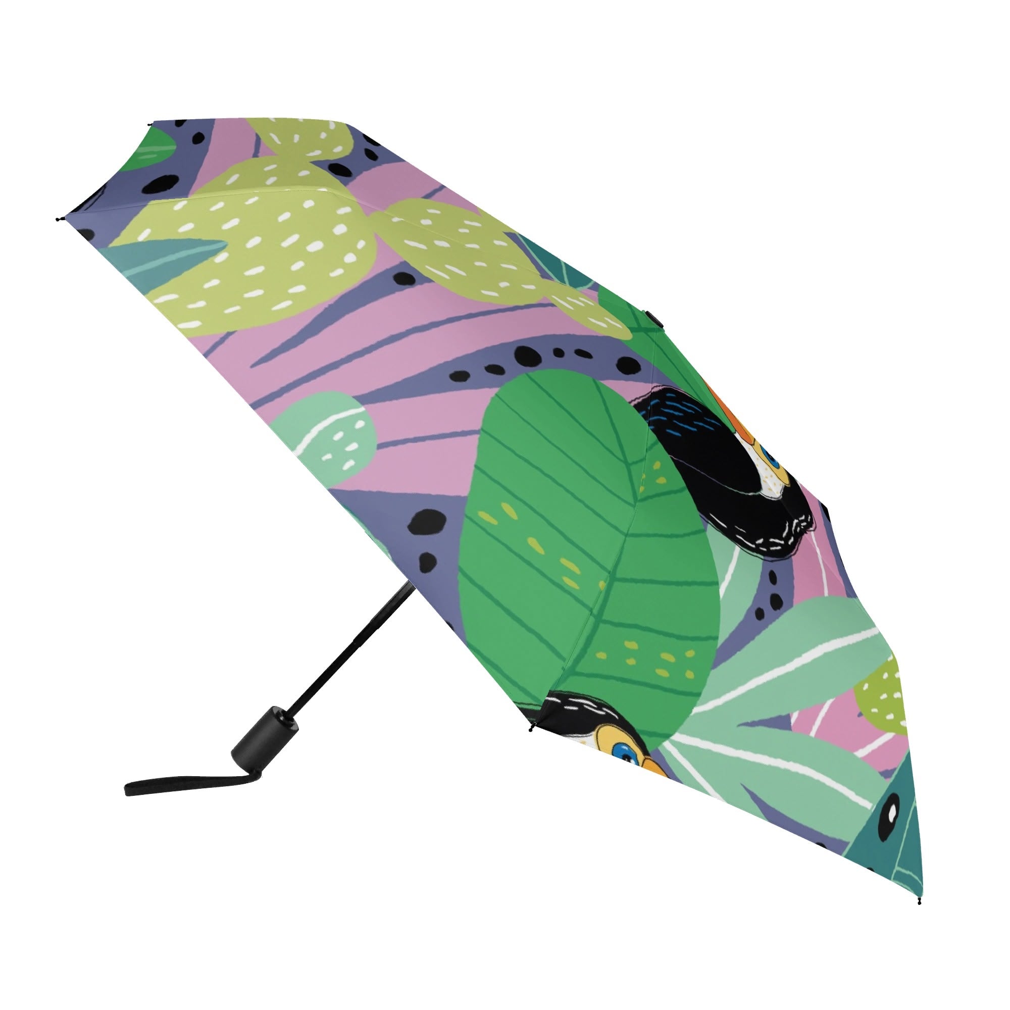 Bright Toucans Compact Automatic Umbrella Compact Automatic Umbrella animal Printed Offshore