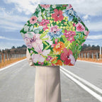 Bright Floral Compact Automatic Umbrella Compact Automatic Umbrella Plants Printed Offshore