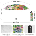 Bright Floral Compact Automatic Umbrella Compact Automatic Umbrella Plants Printed Offshore