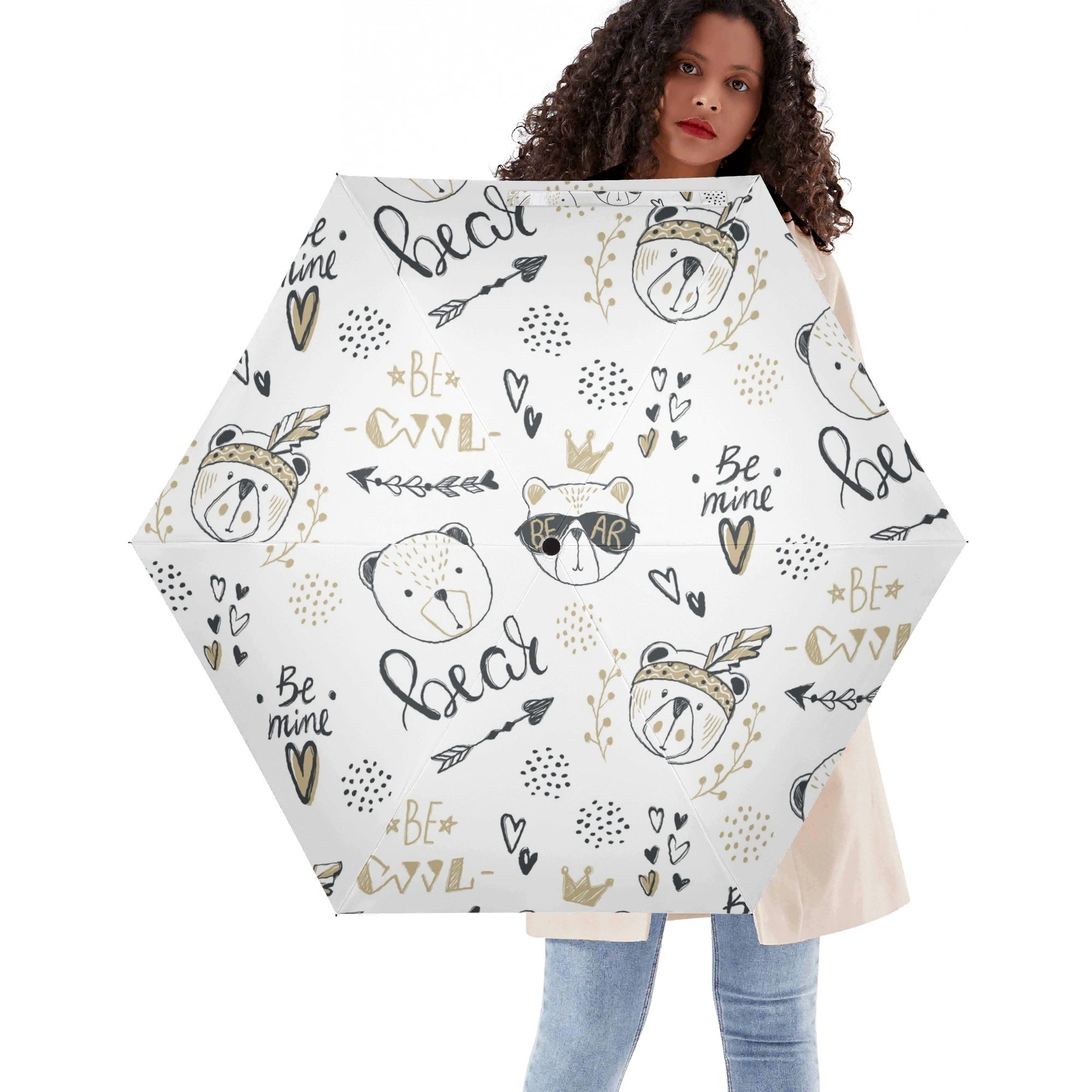 Bears Compact Automatic Umbrella Default Title Compact Automatic Umbrella animal Printed Offshore