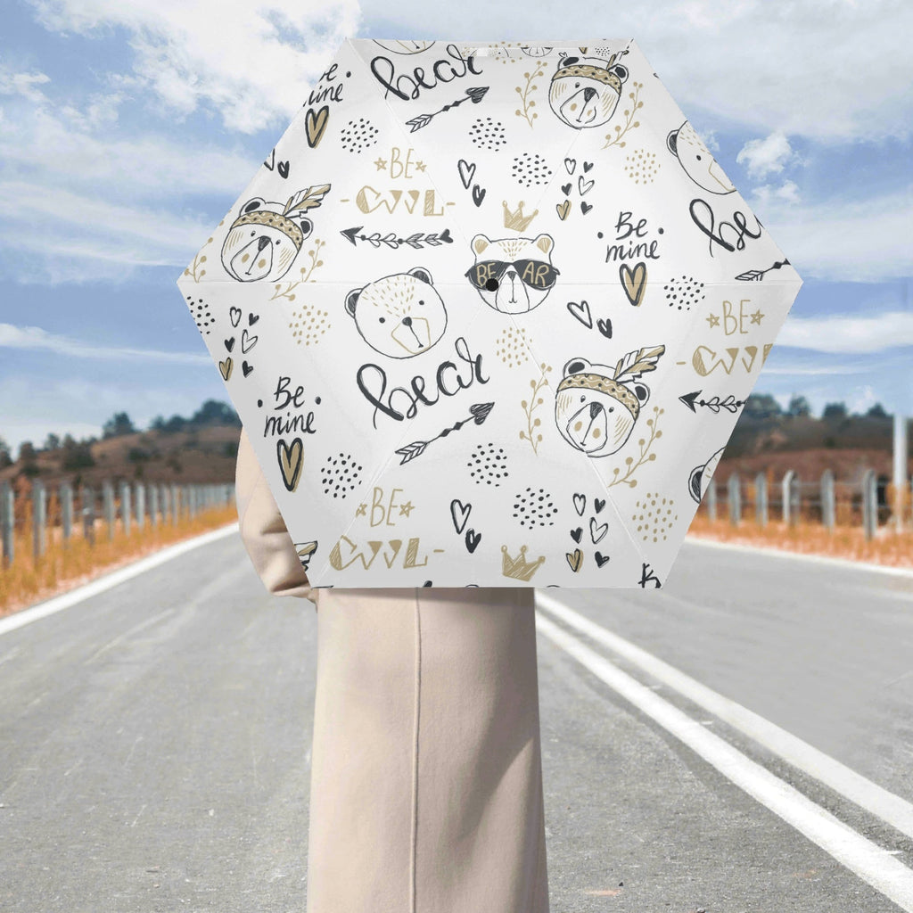Bears Compact Automatic Umbrella Compact Automatic Umbrella animal Printed Offshore