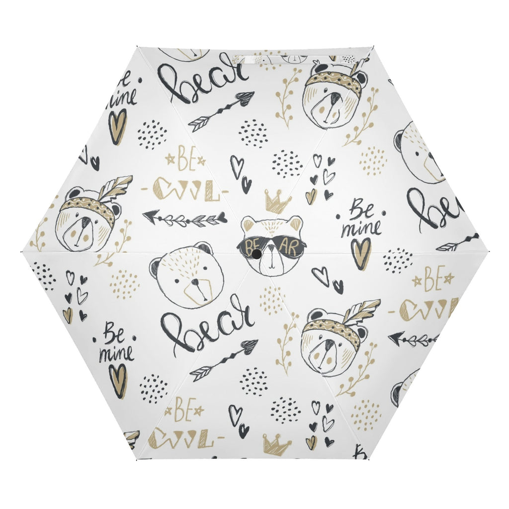 Bears Compact Automatic Umbrella Compact Automatic Umbrella animal Printed Offshore