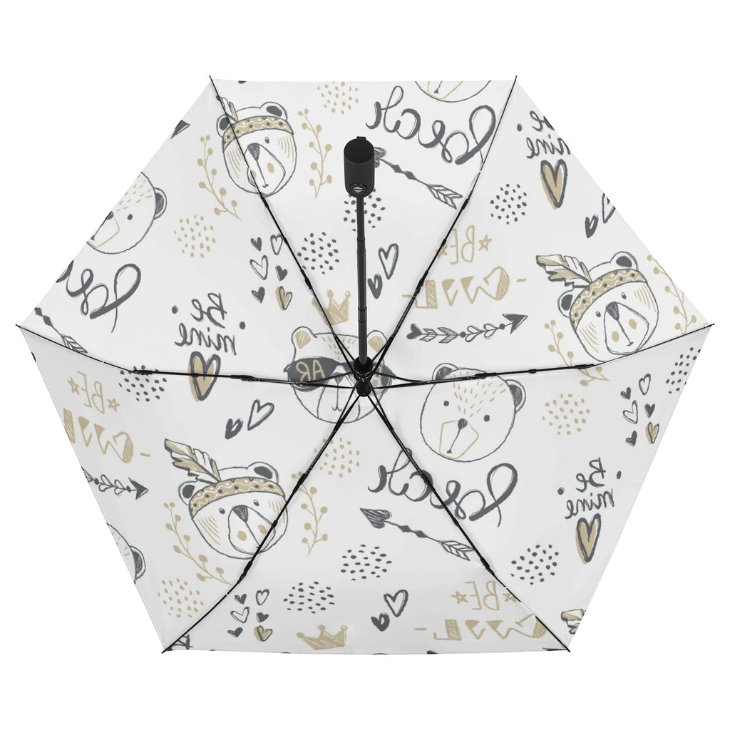 Bears Compact Automatic Umbrella Compact Automatic Umbrella animal Printed Offshore