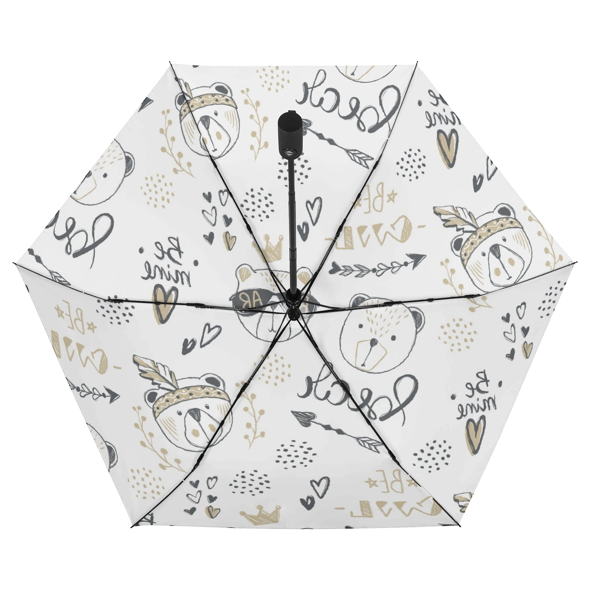 Bears Compact Automatic Umbrella Compact Automatic Umbrella animal Printed Offshore
