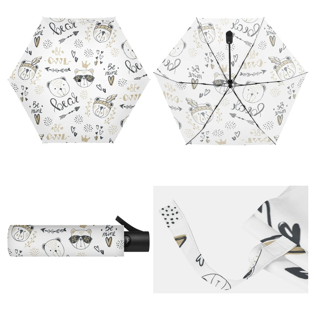 Bears Compact Automatic Umbrella Compact Automatic Umbrella animal Printed Offshore