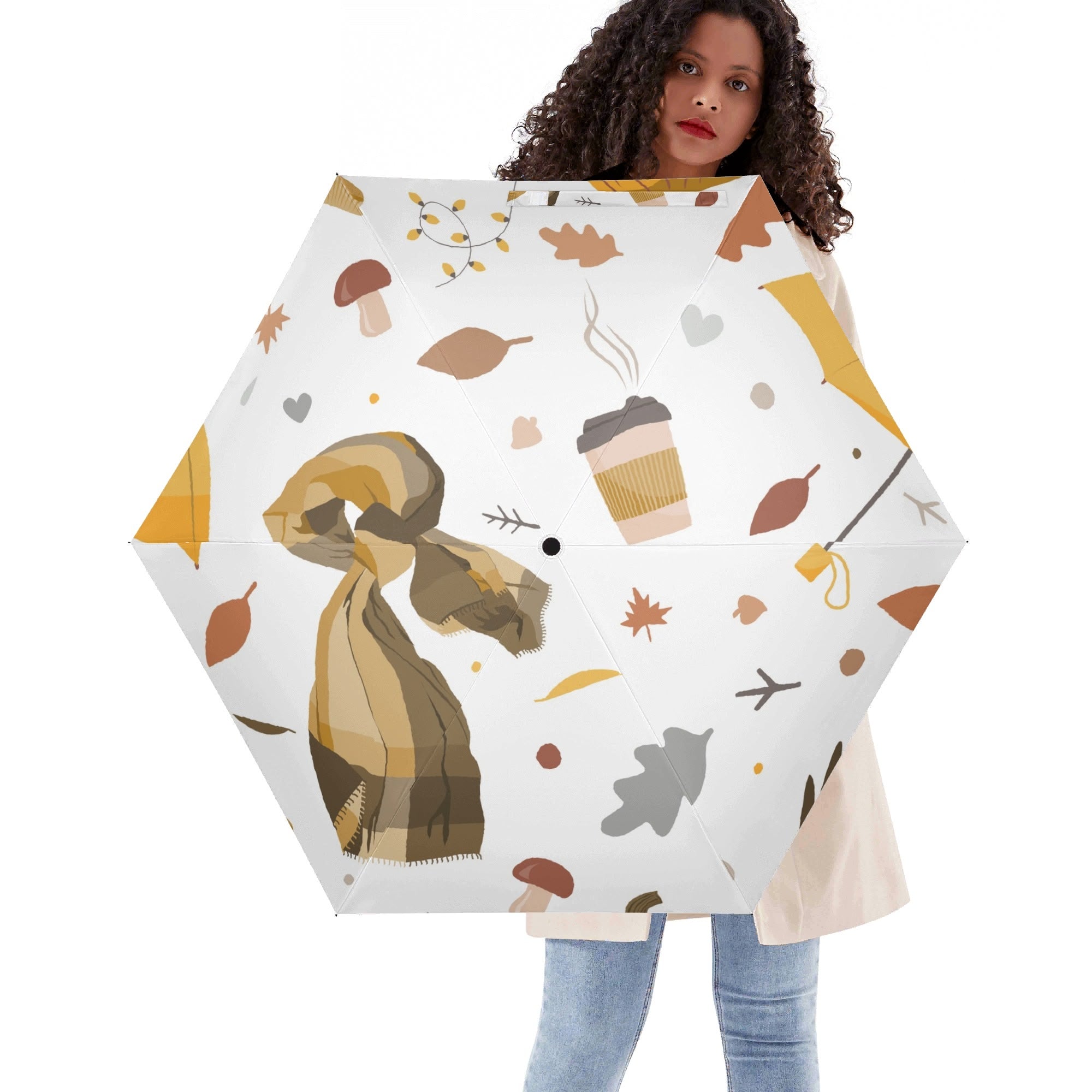 Autumn Compact Automatic Umbrella Default Title Compact Automatic Umbrella Printed Offshore