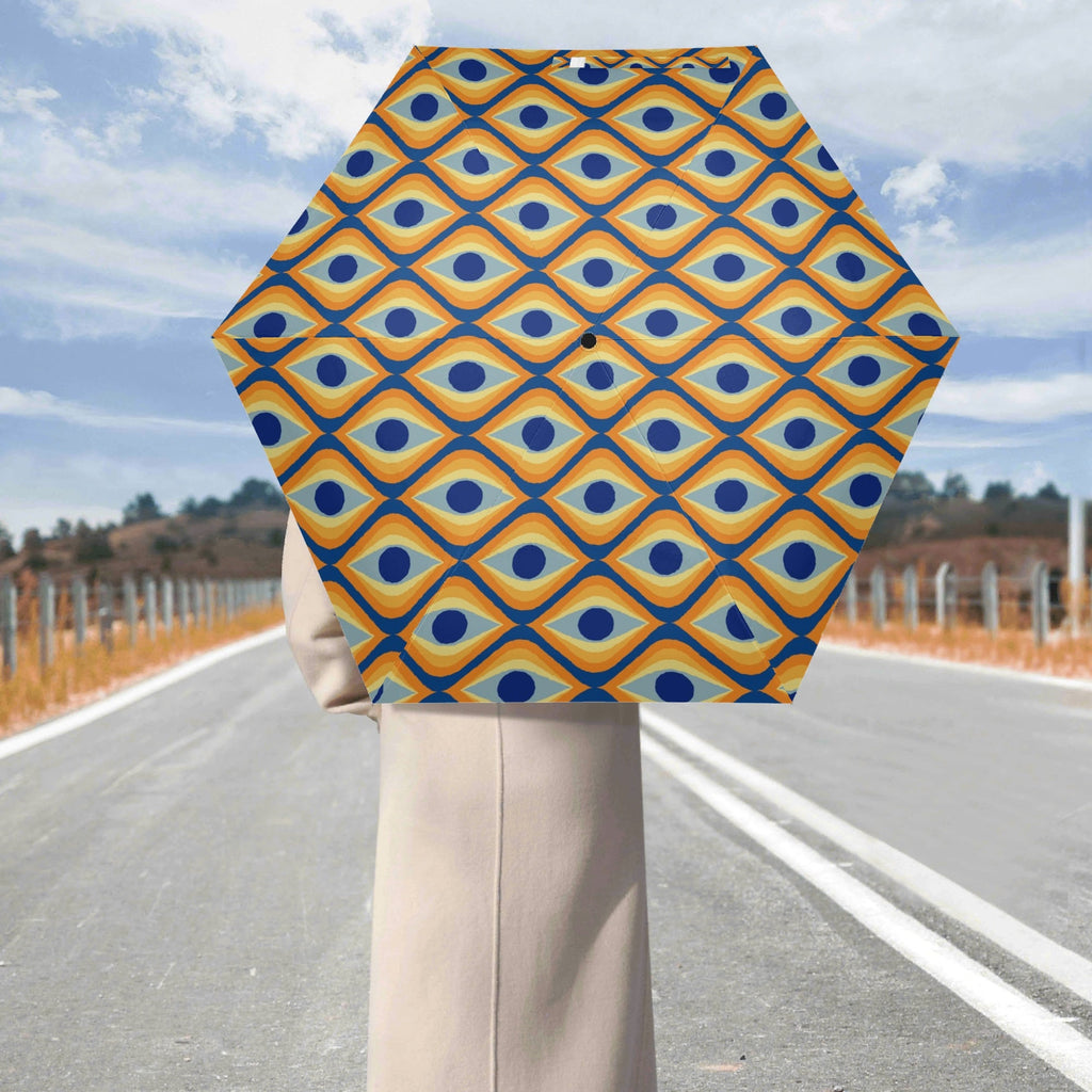 Retro Eyes Compact Automatic Umbrella Compact Automatic Umbrella Printed Offshore Retro