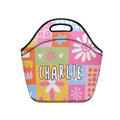 Personalised - Flower Patchwork - Neoprene Lunch Bag Default Title Personalised Neoprene Lunch Bags Plants Printed Offshore