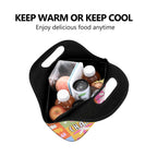 Personalised - Flower Patchwork - Neoprene Lunch Bag Personalised Neoprene Lunch Bags Plants Printed Offshore