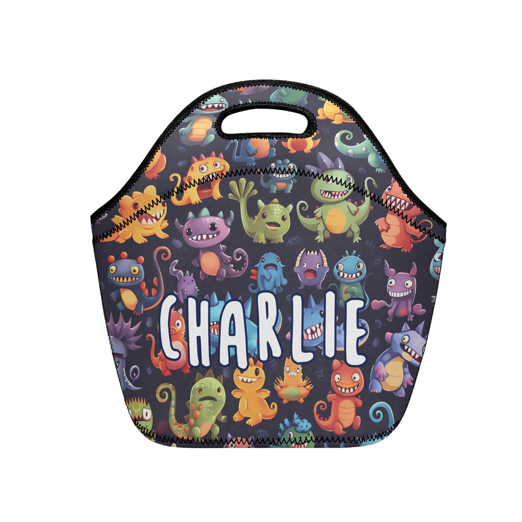 Personalised - Monster Mania - Neoprene Lunch Bag Default Title Personalised Neoprene Lunch Bags Printed Offshore Sci Fi