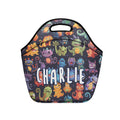 Personalised - Monster Mania - Neoprene Lunch Bag Default Title Personalised Neoprene Lunch Bags Printed Offshore Sci Fi