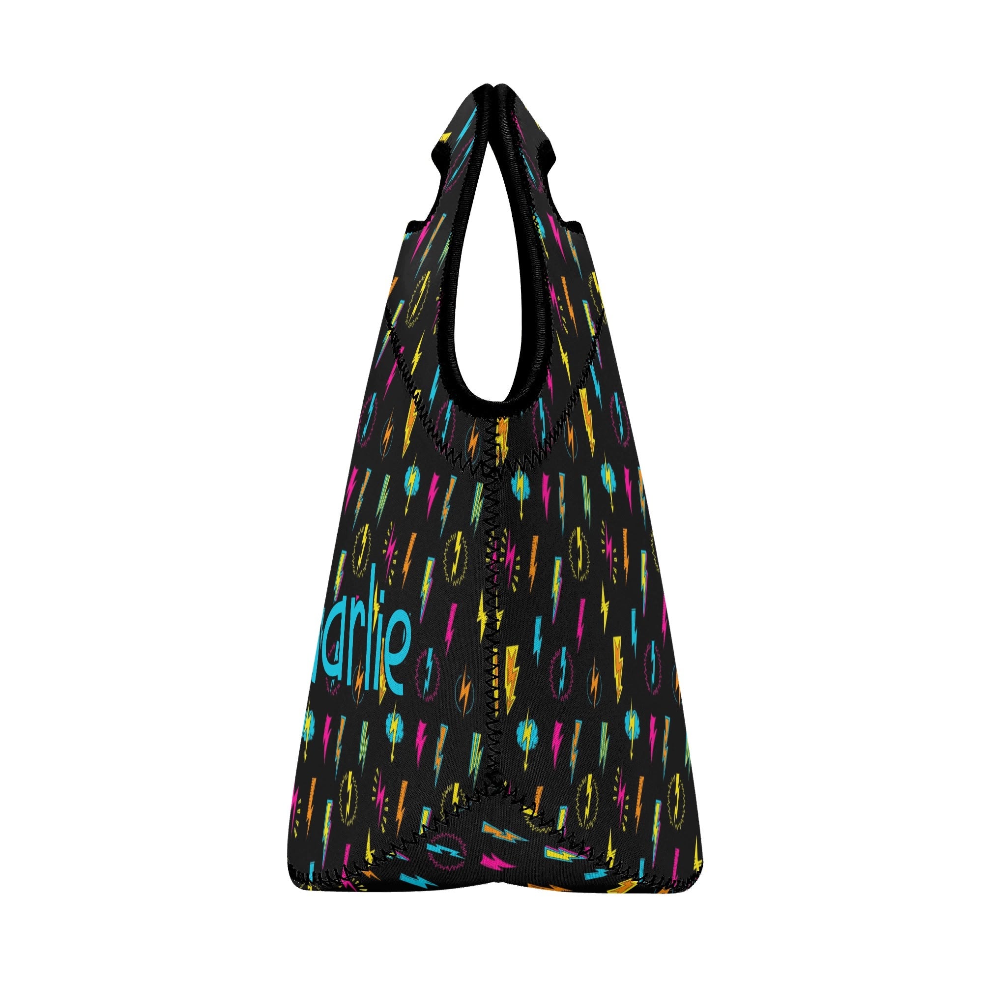 Personalised - Fun Lightning, Comic - Neoprene Lunch Bag Personalised Neoprene Lunch Bags comic Printed Offshore