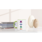 Personalise - Maths Symbols - White 11oz Ceramic Mug Personalised Mug customise Globally Fulfilled Maths personalise Science