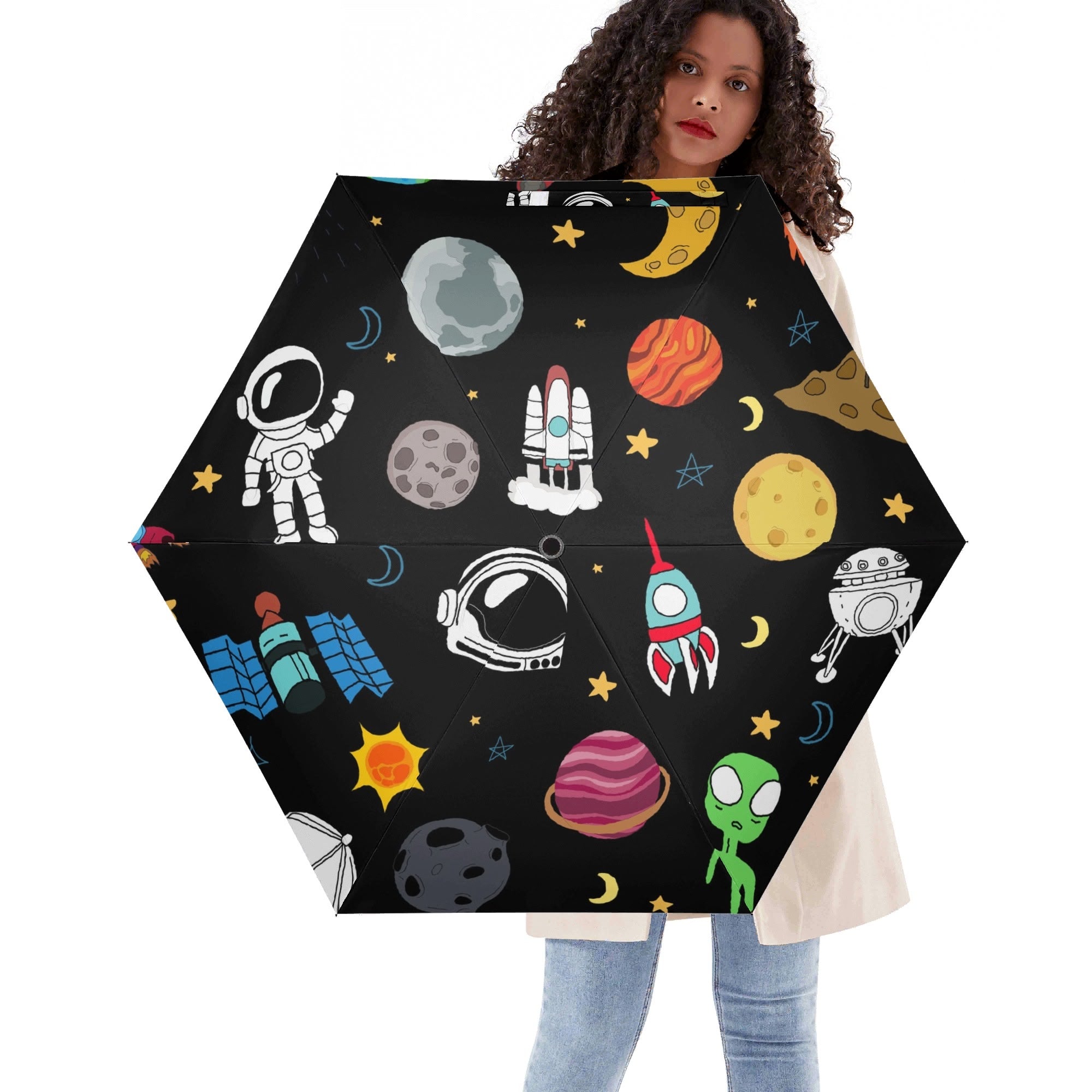 Fun Space Compact Automatic Umbrella Default Title Compact Automatic Umbrella Printed Offshore Space