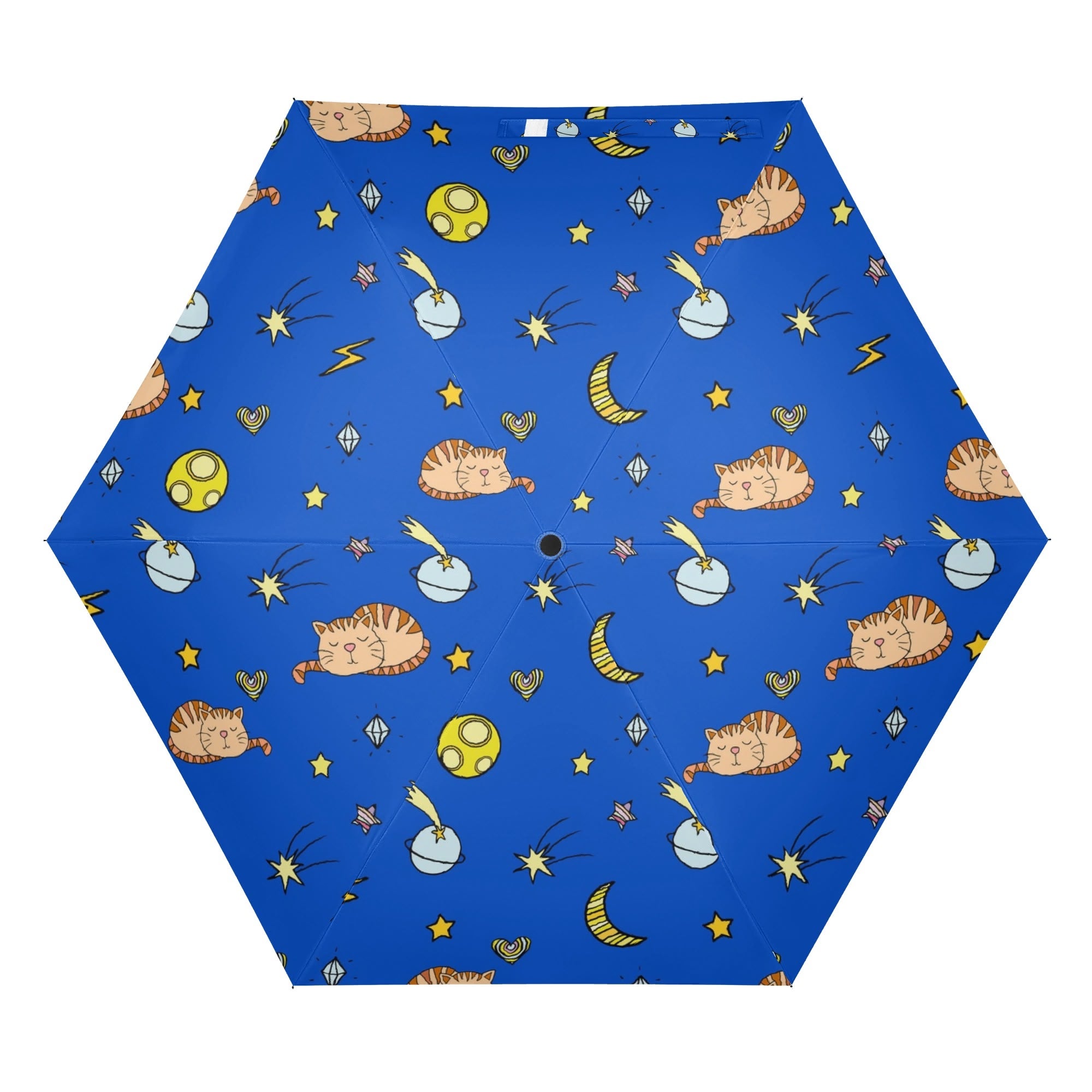 Cats In Space Compact Automatic Umbrella Compact Automatic Umbrella animal Printed Offshore Space