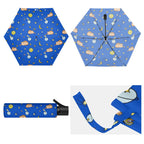 Cats In Space Compact Automatic Umbrella Compact Automatic Umbrella animal Printed Offshore Space