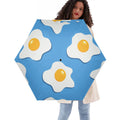 Fried Eggs Compact Automatic Umbrella Default Title Compact Automatic Umbrella Food Printed Offshore