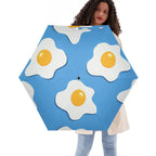Fried Eggs Compact Automatic Umbrella Default Title Compact Automatic Umbrella Food Printed Offshore