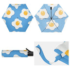 Fried Eggs Compact Automatic Umbrella Compact Automatic Umbrella Food Printed Offshore