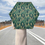 Leaf Pattern Compact Automatic Umbrella Compact Automatic Umbrella Plants Printed Offshore