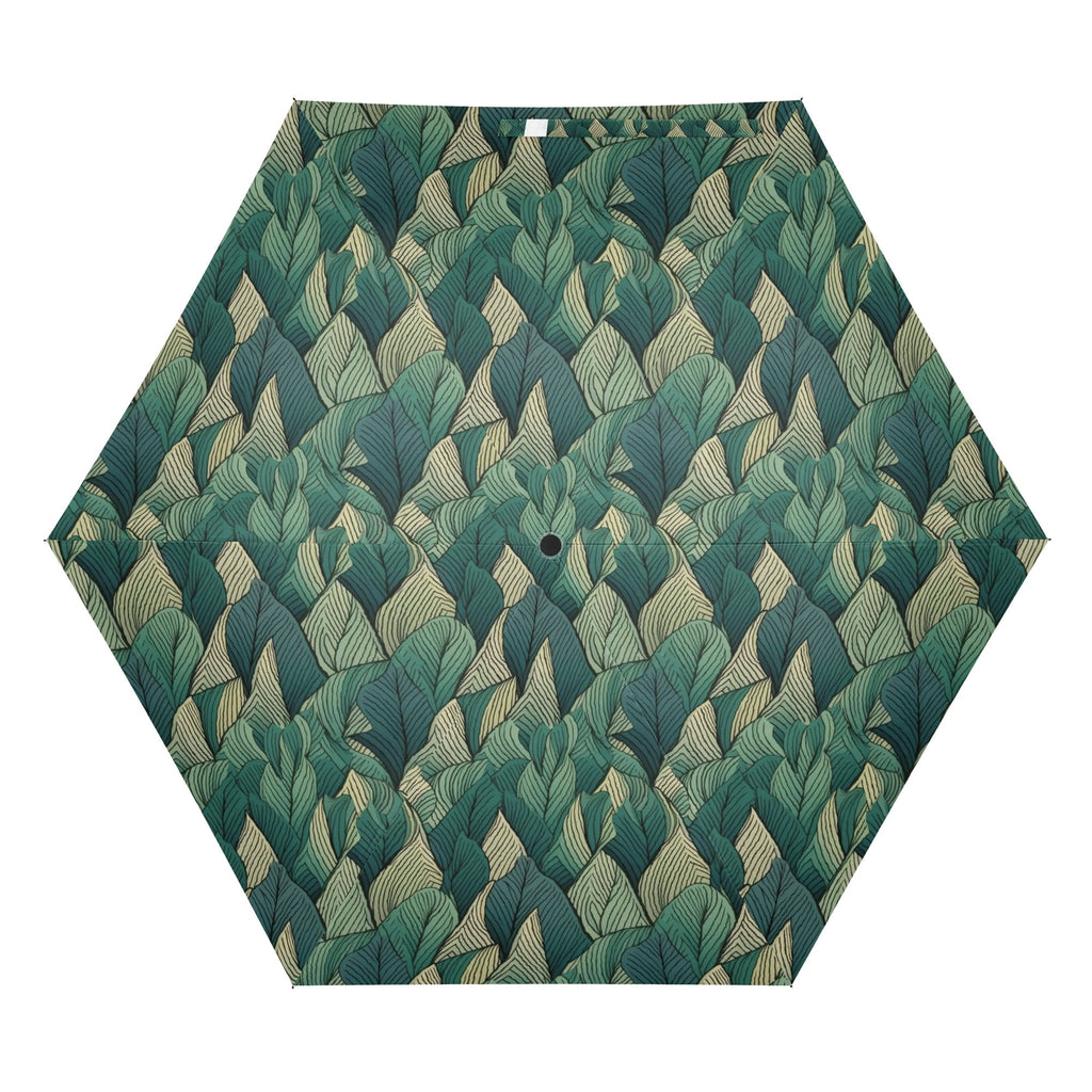 Leaf Pattern Compact Automatic Umbrella Compact Automatic Umbrella Plants Printed Offshore