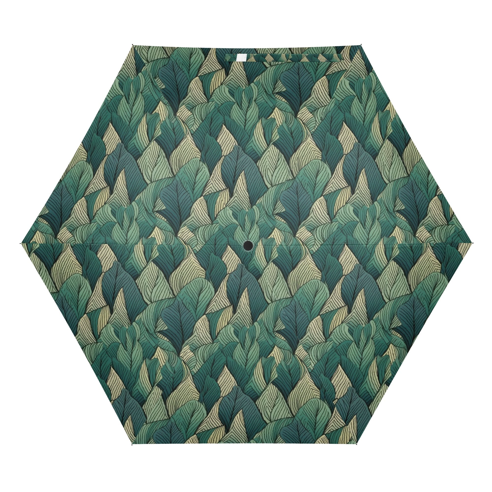 Leaf Pattern Compact Automatic Umbrella Compact Automatic Umbrella Plants Printed Offshore