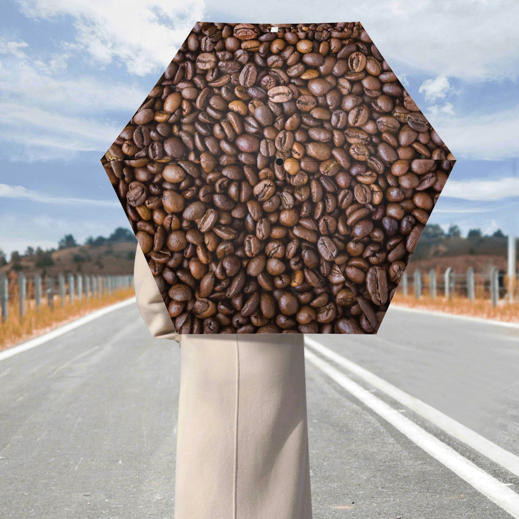 Coffee Beans Compact Automatic Umbrella Compact Automatic Umbrella Coffee Printed Offshore